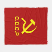 CCCP Hammer und Sichel Fleecedecke (Vorderseite (Horizontal))