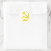 CCCP Hammer und Sichel Runder Aufkleber (Tasche)