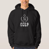 CCCP Kommunaler Schwarzer Hoodie (Vorderseite)