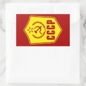 CCCP Kommunistische Emblem-Sticker Rechteckiger Aufkleber (Tasche)