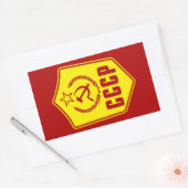 CCCP Kommunistische Emblem-Sticker Rechteckiger Aufkleber (Umschlag)