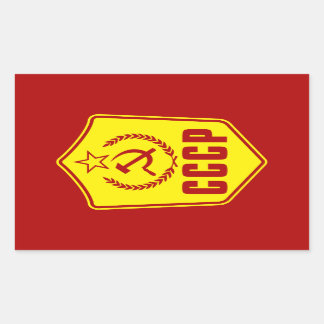 CCCP Kommunistische Emblem-Sticker Rechteckiger Aufkleber