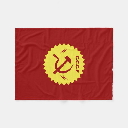 CCCP kommunistischer Abzeichen-Entwurf Fleecedecke (Vorderseite (Horizontal))