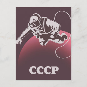 CCCP Kosmonaut Postkarte