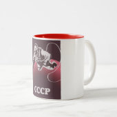CCCP Kosmonaut Zweifarbige Tasse (VorderseiteRechts)