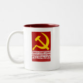 CCCP mit Hammer und Sichel Zweifarbige Tasse (Links)