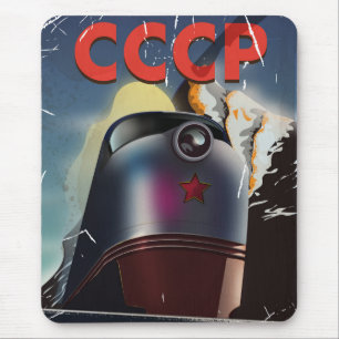 CCCP Retro-vintage Sowjet-Zug Poster Mousepad