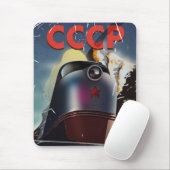 CCCP Retro Vintages sowjetisches Zugposter Mousepad (Mit Mouse)