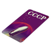 CCCP Sowjetisches Weltraum-Wettbewerbs-Reiseposter Magnet (Linke Seite)