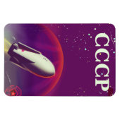 CCCP Sowjetisches Weltraum-Wettbewerbs-Reiseposter Magnet (Horizontal)
