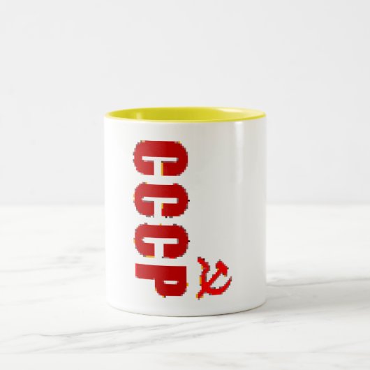 CCCP SSSR SOWJET-PIXEL ZWEIFARBIGE TASSE (Mittel)