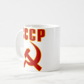 cccp UDSSR-Hammer und Sichel Kaffeetasse (Vorderseite Links)