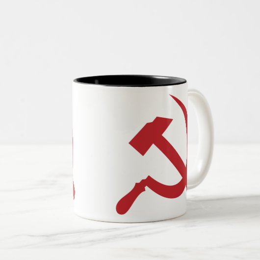 cccp UDSSR-Hammer und Sichel Zweifarbige Tasse (VorderseiteRechts)