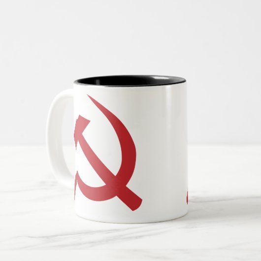 cccp UDSSR-Hammer und Sichel Zweifarbige Tasse (Vorderseite Links)