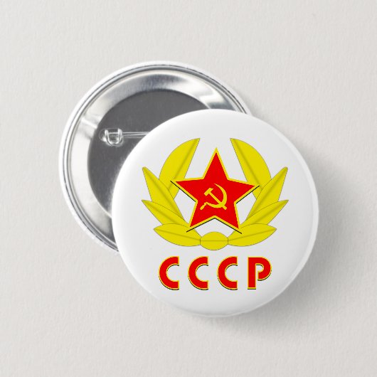 cccp UDSSR-Hammer und Sichelemblem Button (Vorne & Hinten)