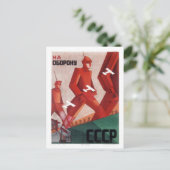 CCCP URSS-Propagandaposter Postkarte (Stehend Vorderseite)
