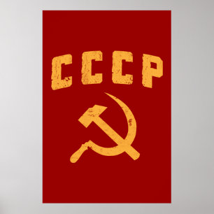 cccp Vintager Russe-UDSSRhammer und -sichel Poster