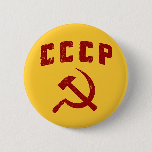 cccp Vintager UDSSRhammer und -sichel Button (Vorderseite)