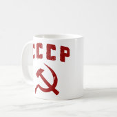 cccp Vintager UDSSRhammer und -sichel Kaffeetasse (Vorderseite Links)