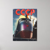 CCCP-Vintages sowjetisches Locomotive-Poster Leinwanddruck (Vorderseite)
