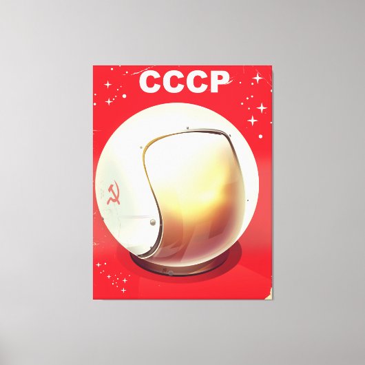 CCCP Vintages sowjetisches Plakat Leinwanddruck (Vorderseite)