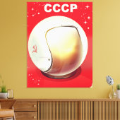 CCCP Vintages sowjetisches Plakat Leinwanddruck (Insitu (Wohnzimmer))
