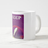 CCCP Weltraumbahnposter Jumbo-Tasse (Vorderseite Rechts)
