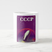 CCCP Weltraumbahnposter Jumbo-Tasse (Vorderseite)