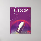 CCCP Weltraumbahnposter Leinwanddruck (Vorderseite)