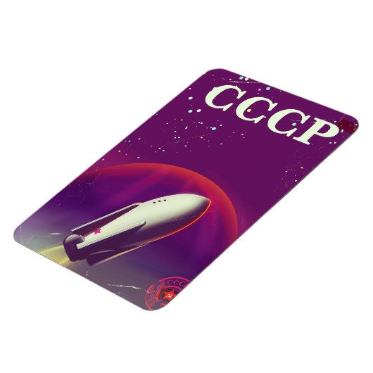 CCCP Weltraumbahnposter Magnet (Linke Seite)