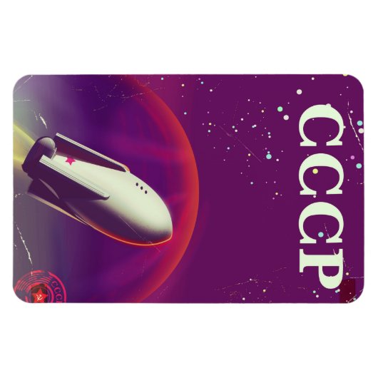 CCCP Weltraumbahnposter Magnet (Horizontal)