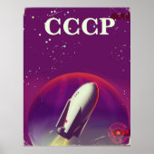 CCCP Weltraumbahnposter Poster (Vorne)