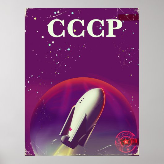 CCCP Weltraumbahnposter Poster (Vorne)
