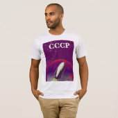 CCCP Weltraumbahnposter T-Shirt (Vorne ganz)