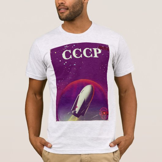 CCCP Weltraumbahnposter T-Shirt (Vorderseite)