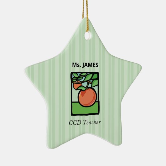 CCD Lehrer Danke, Apple Keramik Ornament (Rechts)