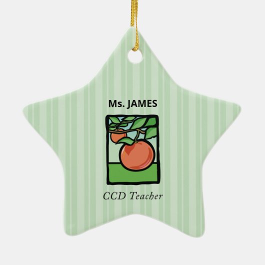 CCD Lehrer Danke, Apple Keramik Ornament (Hinten)