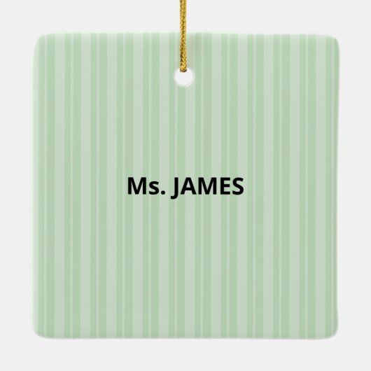 CCD Lehrer Danke, Apple Keramikornament (Rückseite)