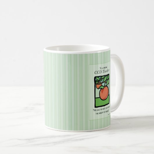 CCD-Lehrer danke Ihnen Geschenk Tasse, Apple Kaffeetasse (VorderseiteRechts)