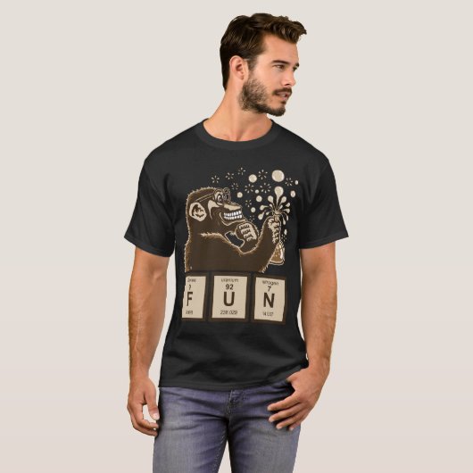 CChemistry Affe entdeckter Spaß T-Shirt (Vorne ganz)