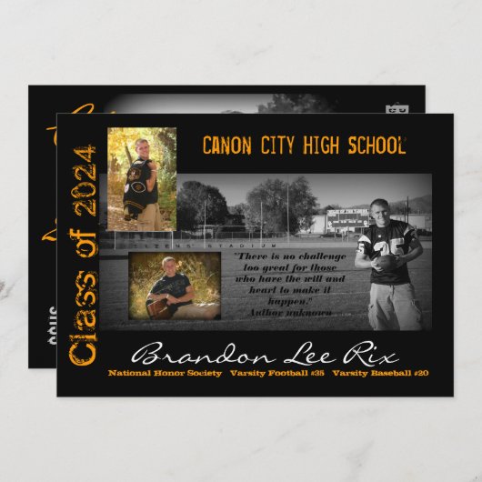 CCHS Tiger2 Abschluss Einladung (Vorne/Hinten)