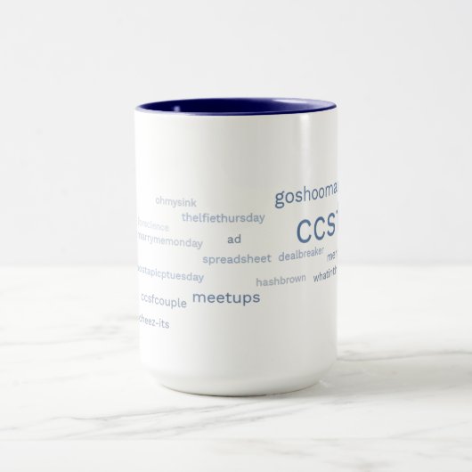 CCSF Blue Hashtag 15-oz Tasse (Zentrum)
