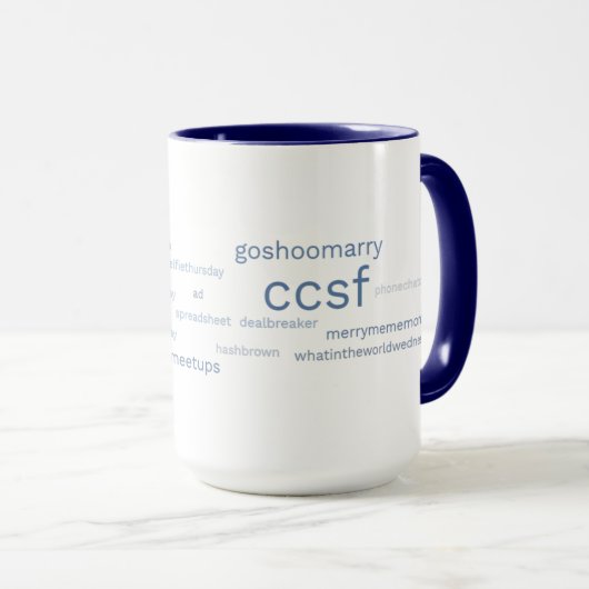 CCSF Blue Hashtag 15-oz Tasse (VorderseiteRechts)