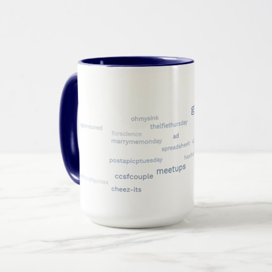 CCSF Blue Hashtag 15-oz Tasse (Vorderseite Links)