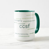 CCSF Green Hashtag 15-oz Tasse (VorderseiteRechts)