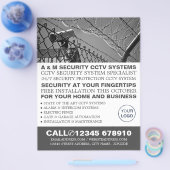 CCTV & Barbed Wire, CCTV-Sicherheitswerbung Flyer (Einzeln)