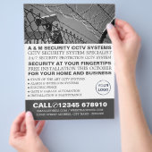 CCTV & Barbed Wire, CCTV-Sicherheitswerbung Flyer (Hand)