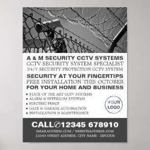 CCTV & Barbed Wire, CCTV-Sicherheitswerbung Poster