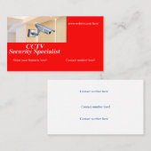 CCTV-Bild für Visitenkarte (Vorne/Hinten)