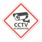 CCTV in Betrieb Warnzeichen Aufkleber (Vorderseite)